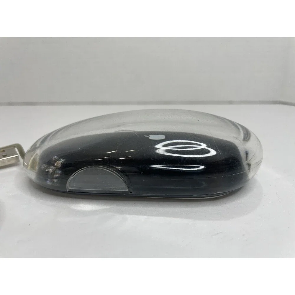 Vintage Apple Pro Mouse M5769 Black Clear USB Wired Optical Tested